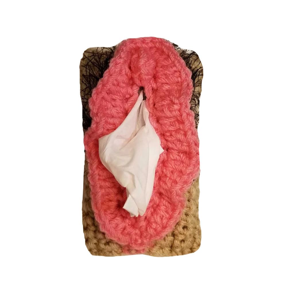 EFEMIR Funny Knitted Tissue Box Cover, Playful/Decorative